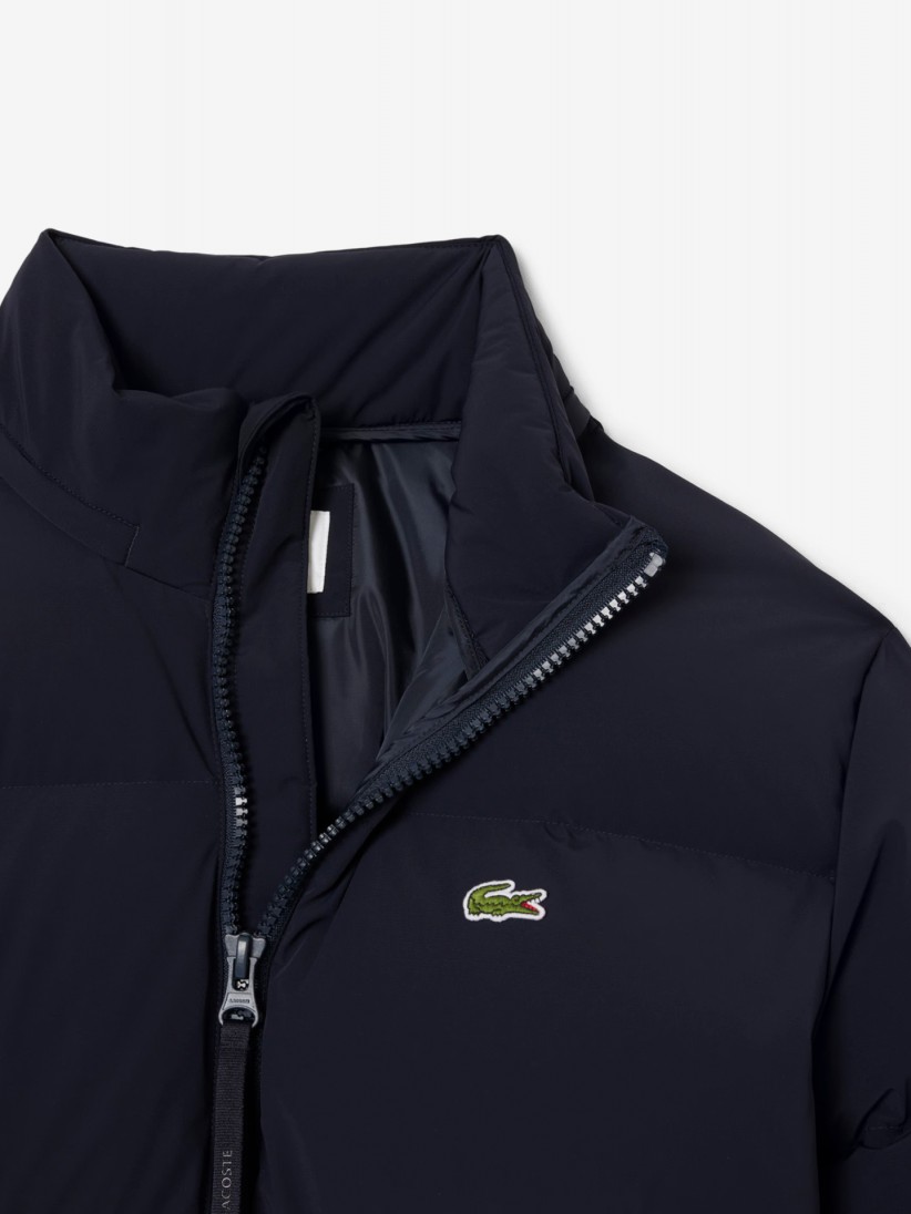 Chaqueta con Capucha Lacoste Acolchada Hidr�fuga Azul