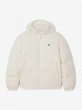 Chaqueta con Capucha Lacoste Acolchada Hidrófuga Beige Chaqueta con Capucha Lacoste Acolchada Hidrófuga Beige
