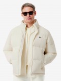 Chaqueta con Capucha Lacoste Acolchada Hidrófuga Beige Chaqueta con Capucha Lacoste Acolchada Hidrófuga Beige