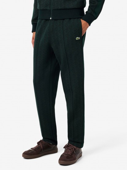 Lacoste Paris Monogram Green and Black Trousers Lacoste Paris Monogram Green and Black Trousers