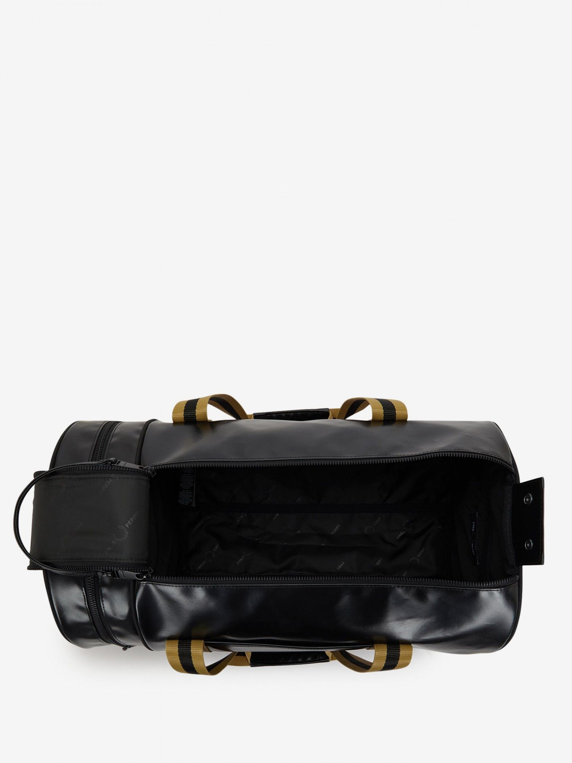 Fred Perry Tipped Classic Barrel Black and Golden Bag