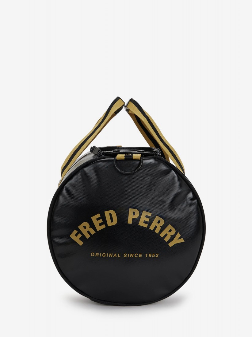 Saco Fred Perry Tipped Classic Barrel Preto e Dourado Saco Fred Perry Tipped Classic Barrel Preto e Dourado