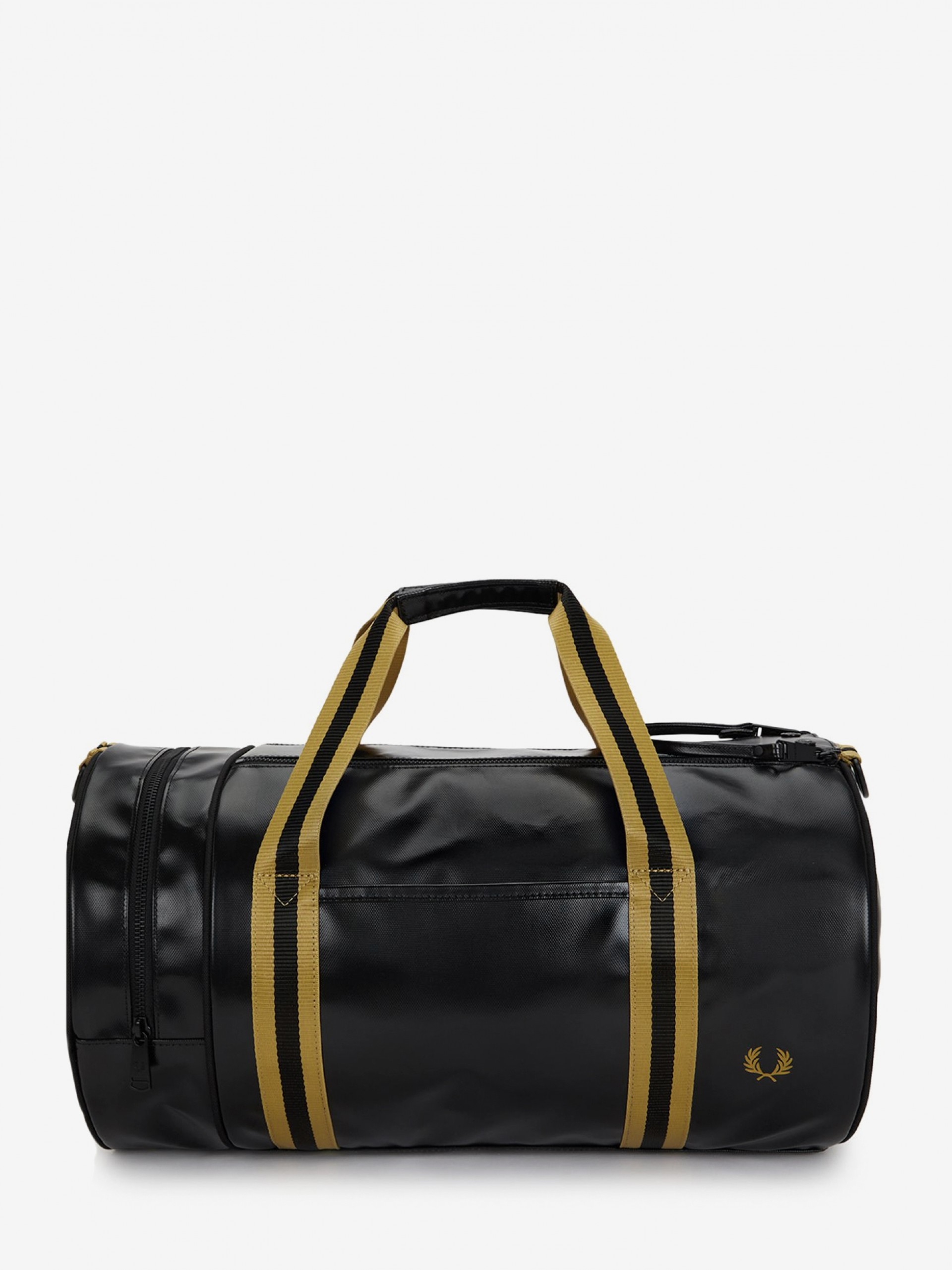Fred Perry Tipped Classic Barrel Black and Golden Bag