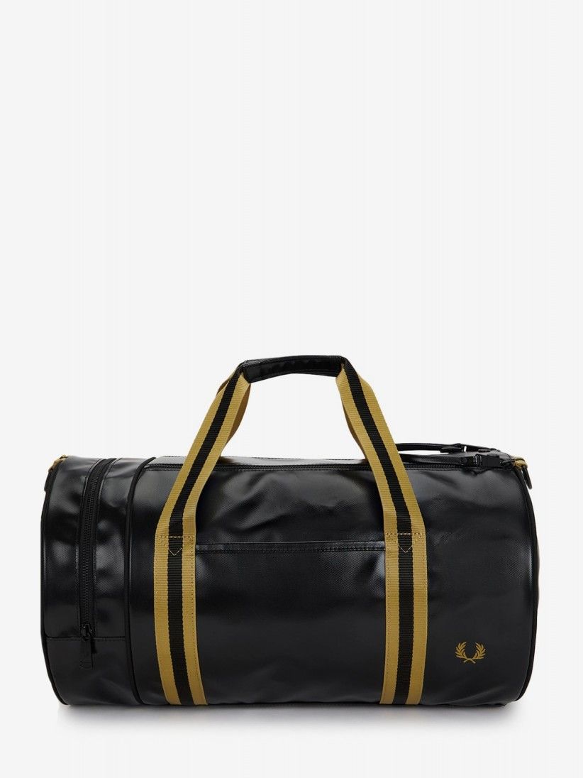 Saco Fred Perry Tipped Classic Barrel Preto e Dourado Saco Fred Perry Tipped Classic Barrel Preto e Dourado