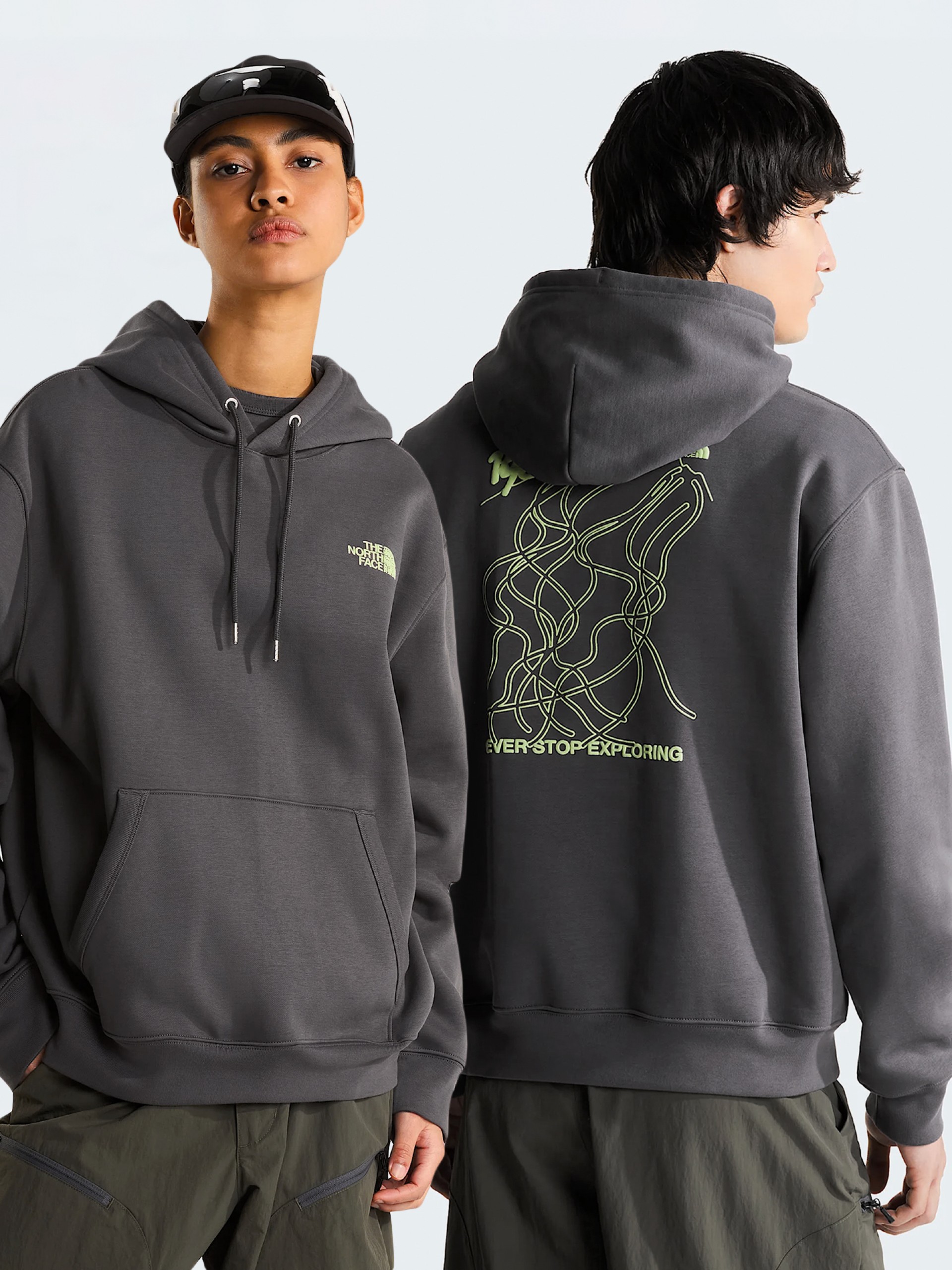 Camisola com Capuz The North Face NSE Slopes Cinzenta