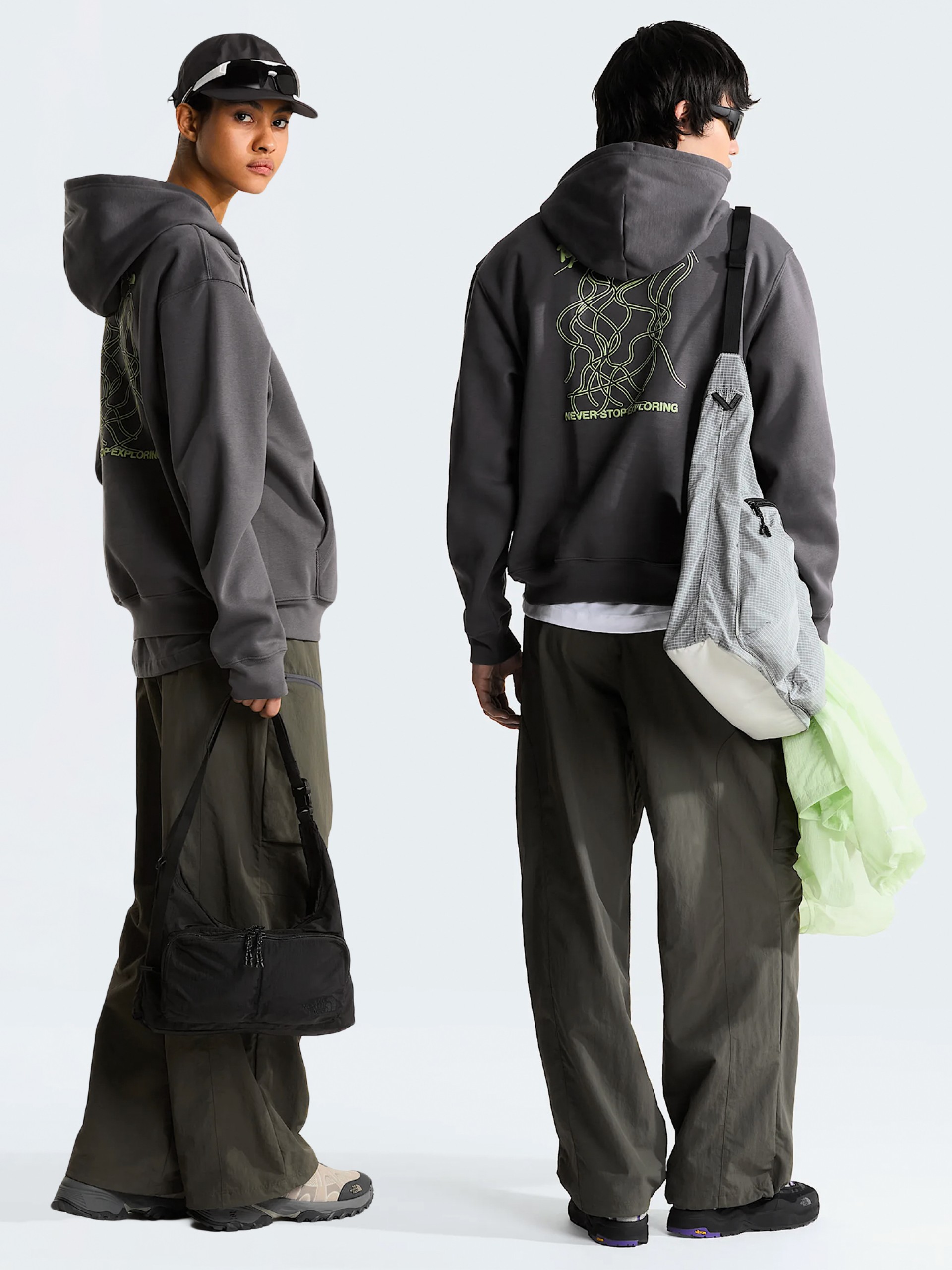 Camisola com Capuz The North Face NSE Slopes Cinzenta