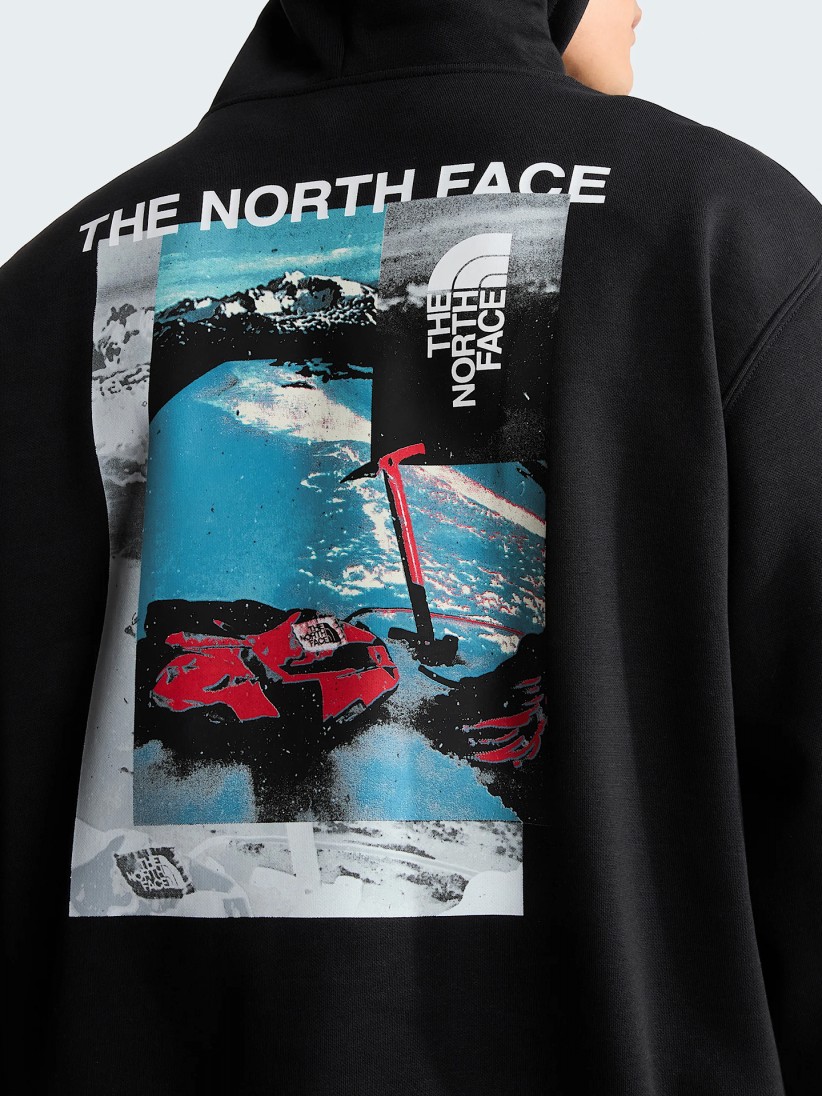 The North Face Apex 75 Collage Black Hoodie The North Face Apex 75 Collage Black Hoodie