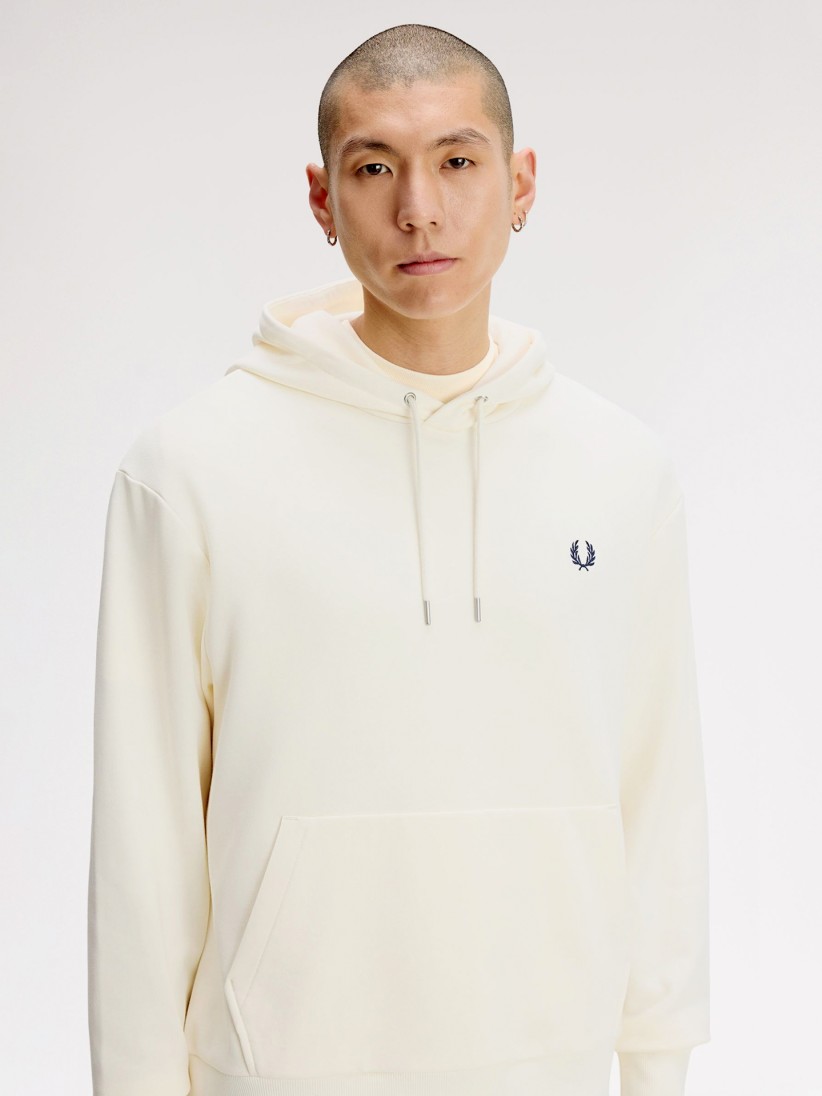Camisola com Capuz Fred Perry Tipped Bege e Azul