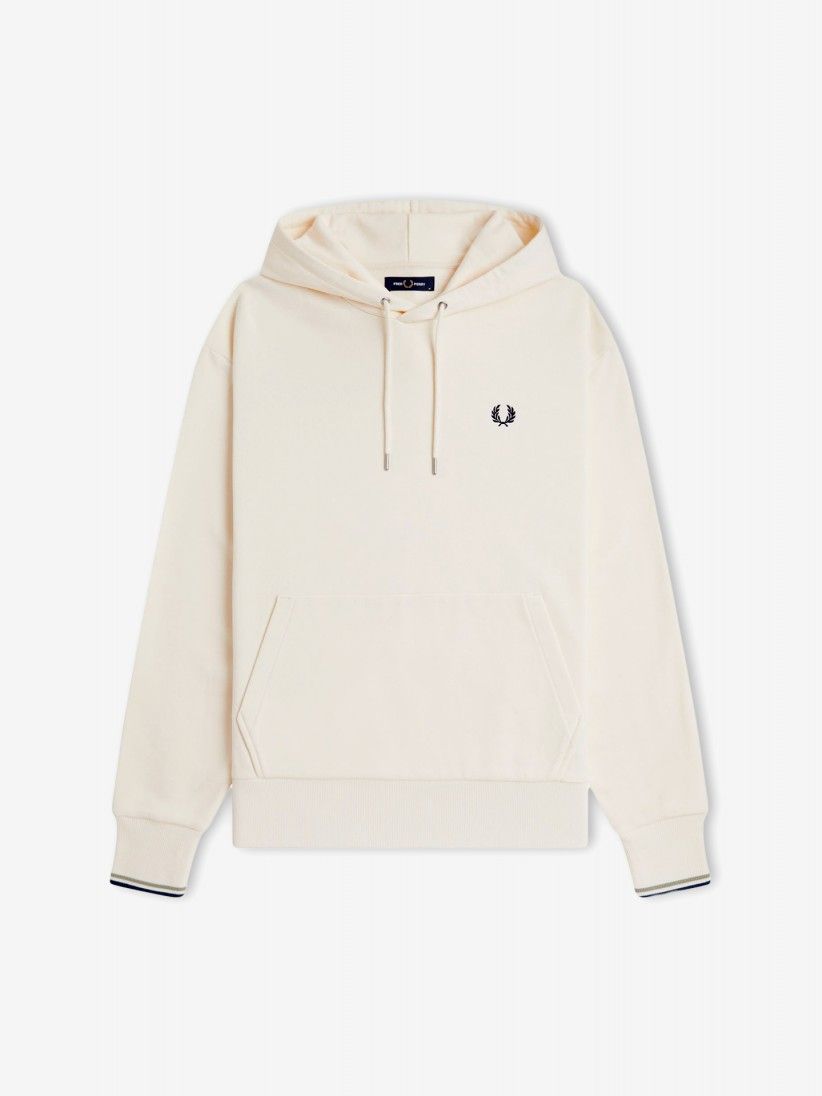 Camisola com Capuz Fred Perry Tipped Bege e Azul
