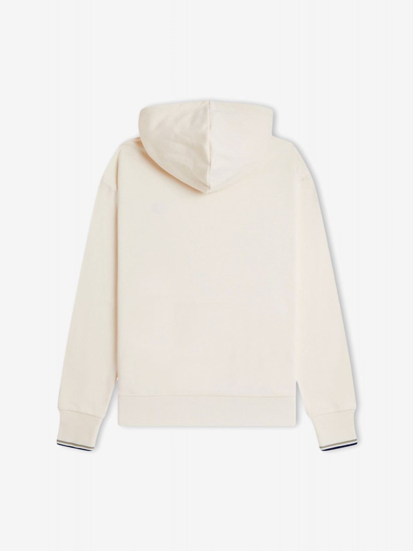Camisola com Capuz Fred Perry Tipped Bege e Azul