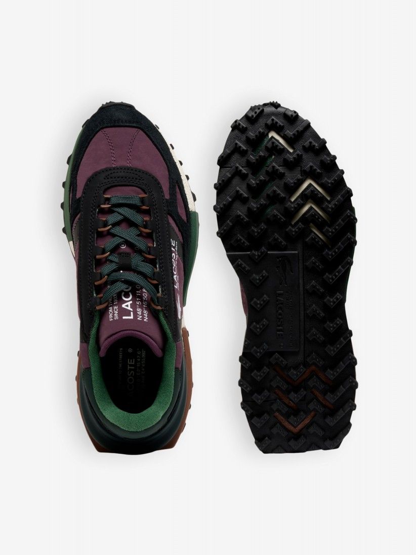 Lacoste Elite Active Burgundy, Black and Green Sneakers For Men