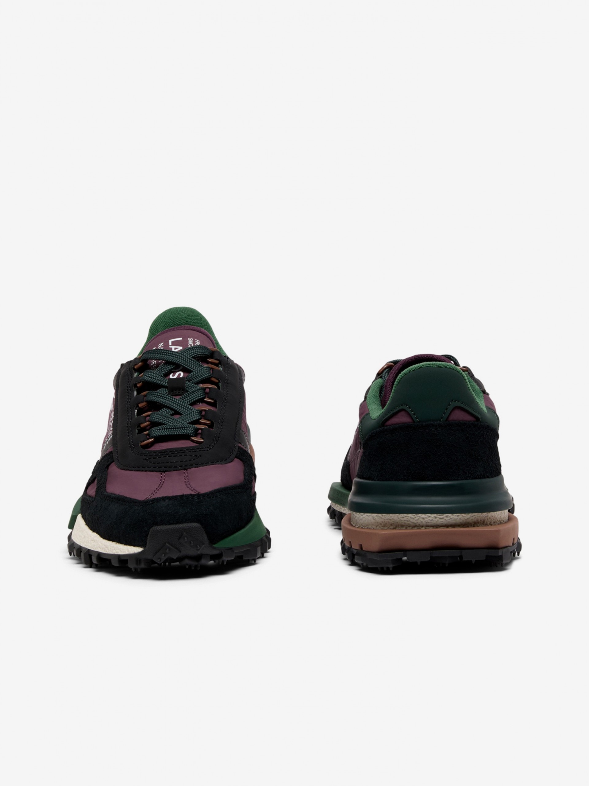 Lacoste Elite Active Burgundy, Black and Green Sneakers For Men