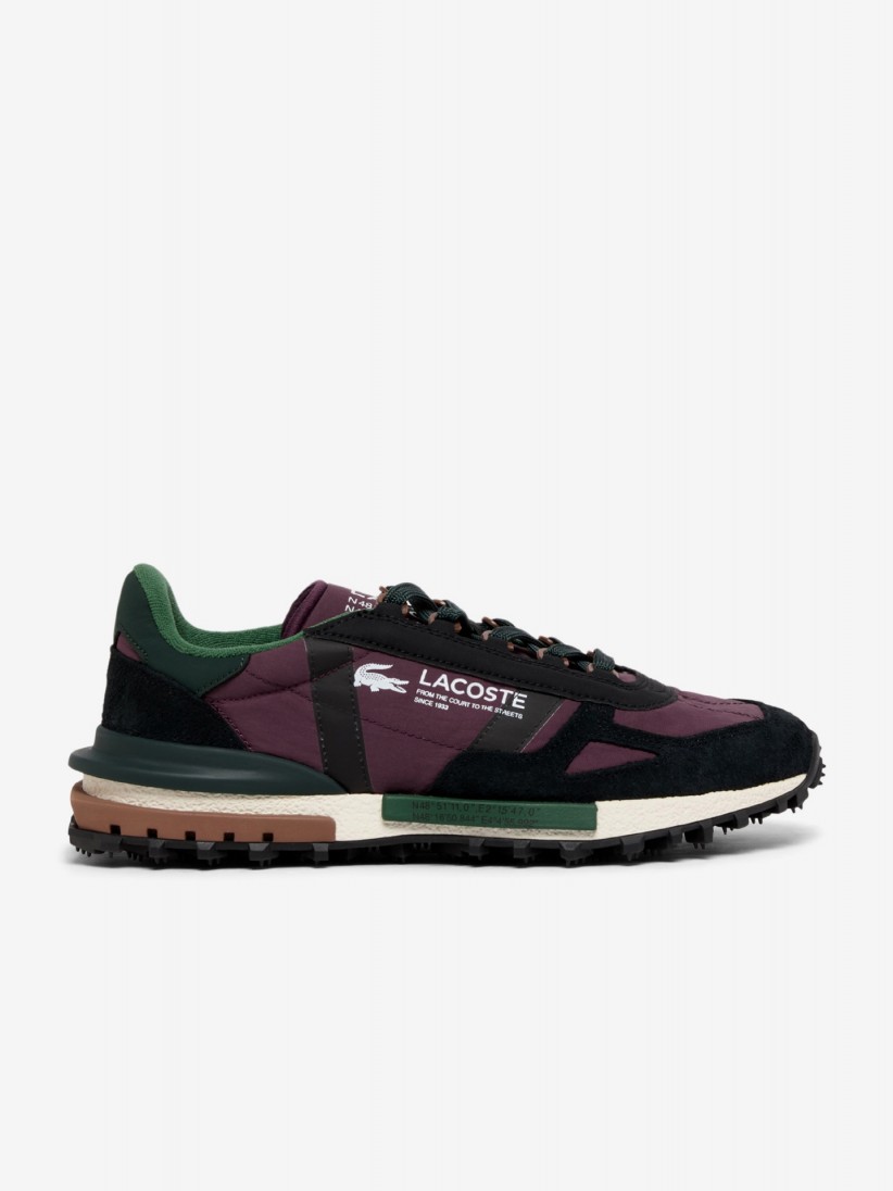 Lacoste Elite Active Burgundy, Black and Green Sneakers For Men