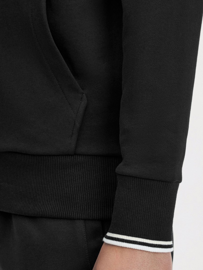 Fred Perry Zip Through Black Hooded Jacket Fred Perry Zip Through Black Hooded Jacket