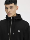 Fred Perry Zip Through Black Hooded Jacket Fred Perry Zip Through Black Hooded Jacket