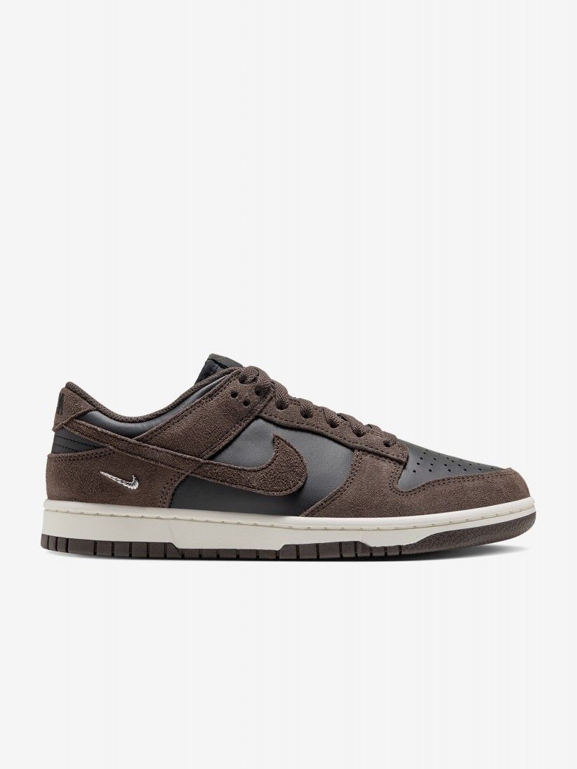 Sapatilhas Nike Dunk Low Castanhas e Pretas Para Mulher