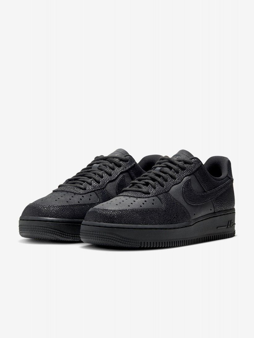 Nike Air Force 1 07 SE Shagreen Black Sneakers For Women