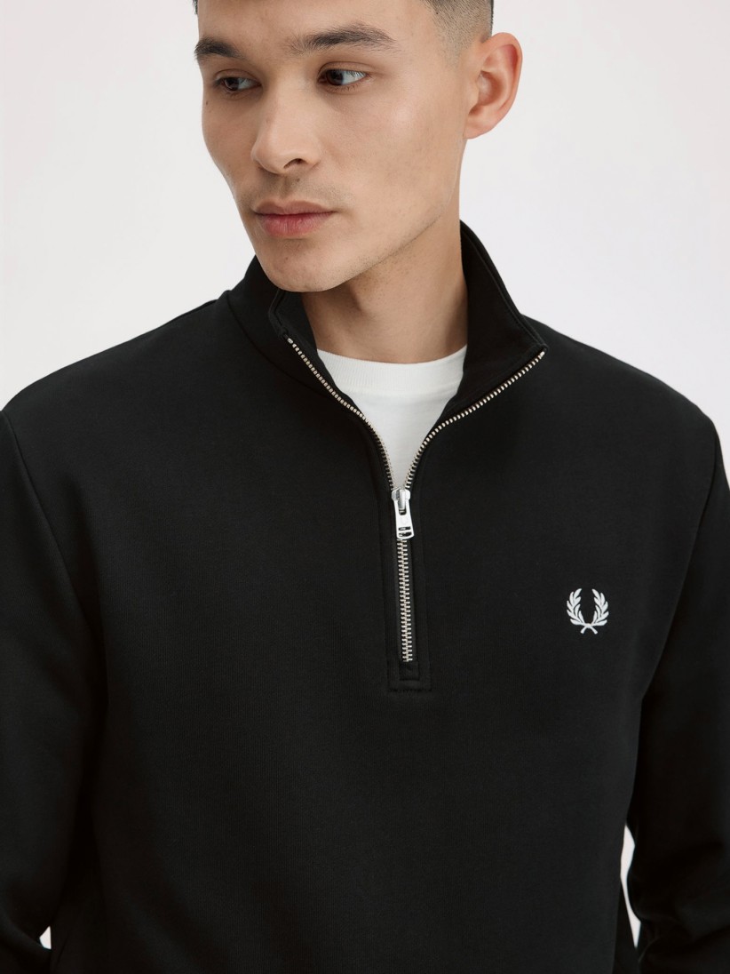 Sudadera con Cremallera Fred Perry Negra Sudadera con Cremallera Fred Perry Negra