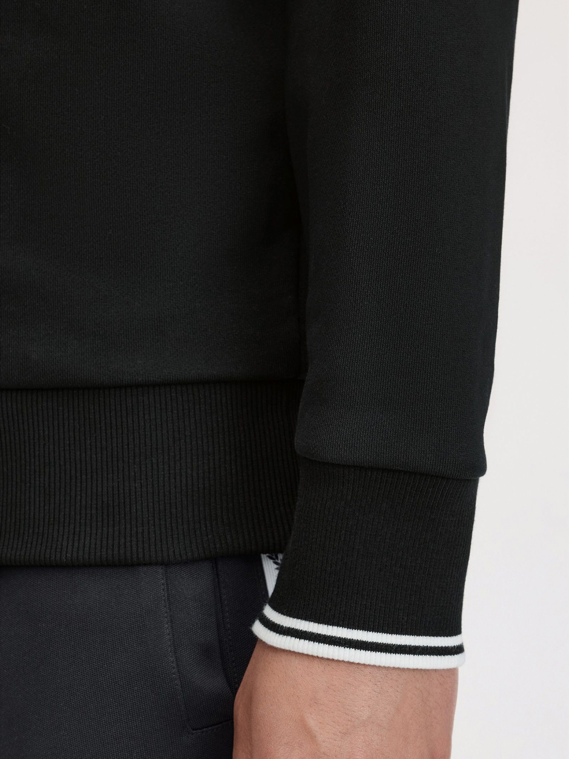 Camisola com Fecho Fred Perry Preta