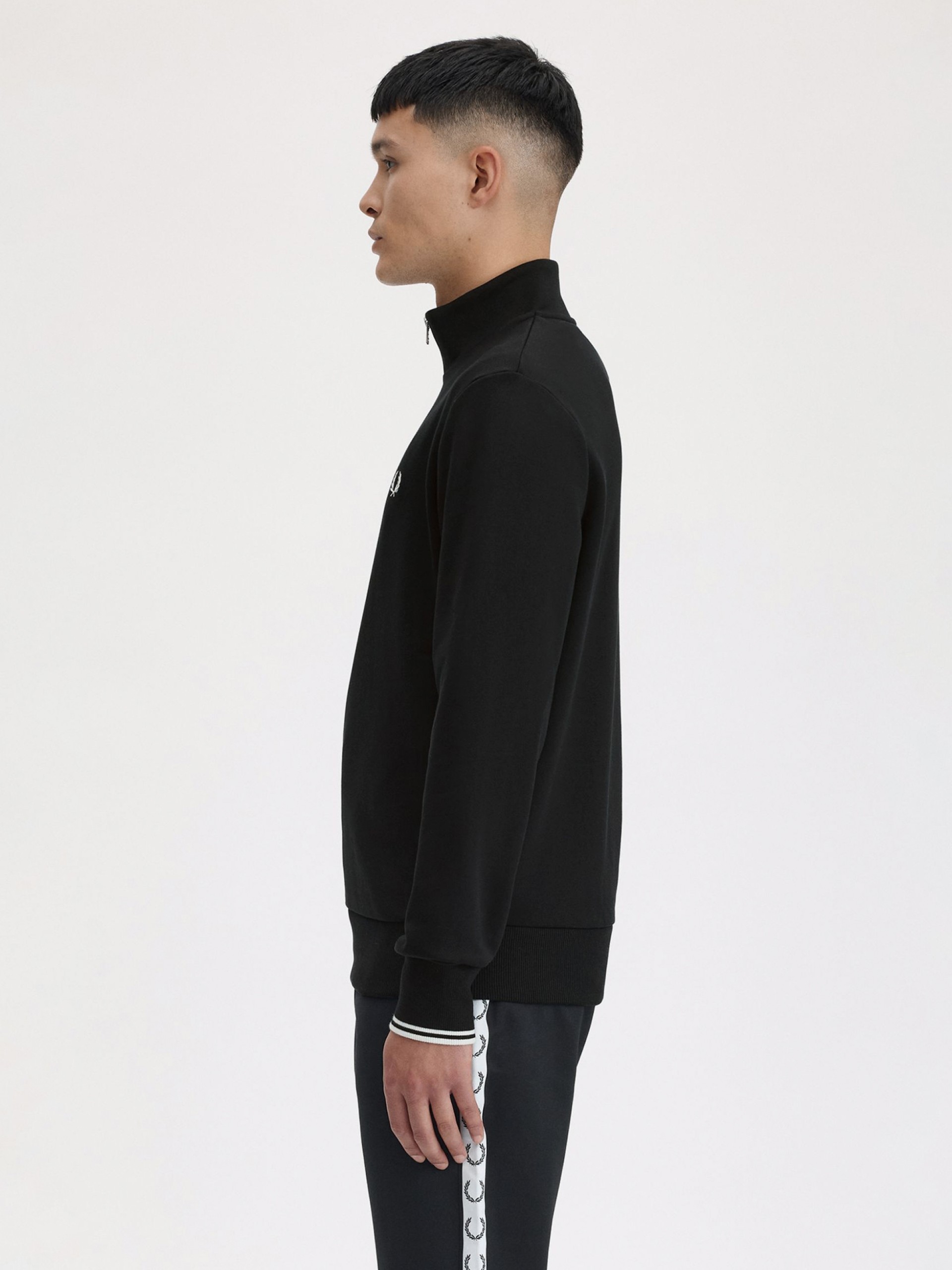Camisola com Fecho Fred Perry Preta