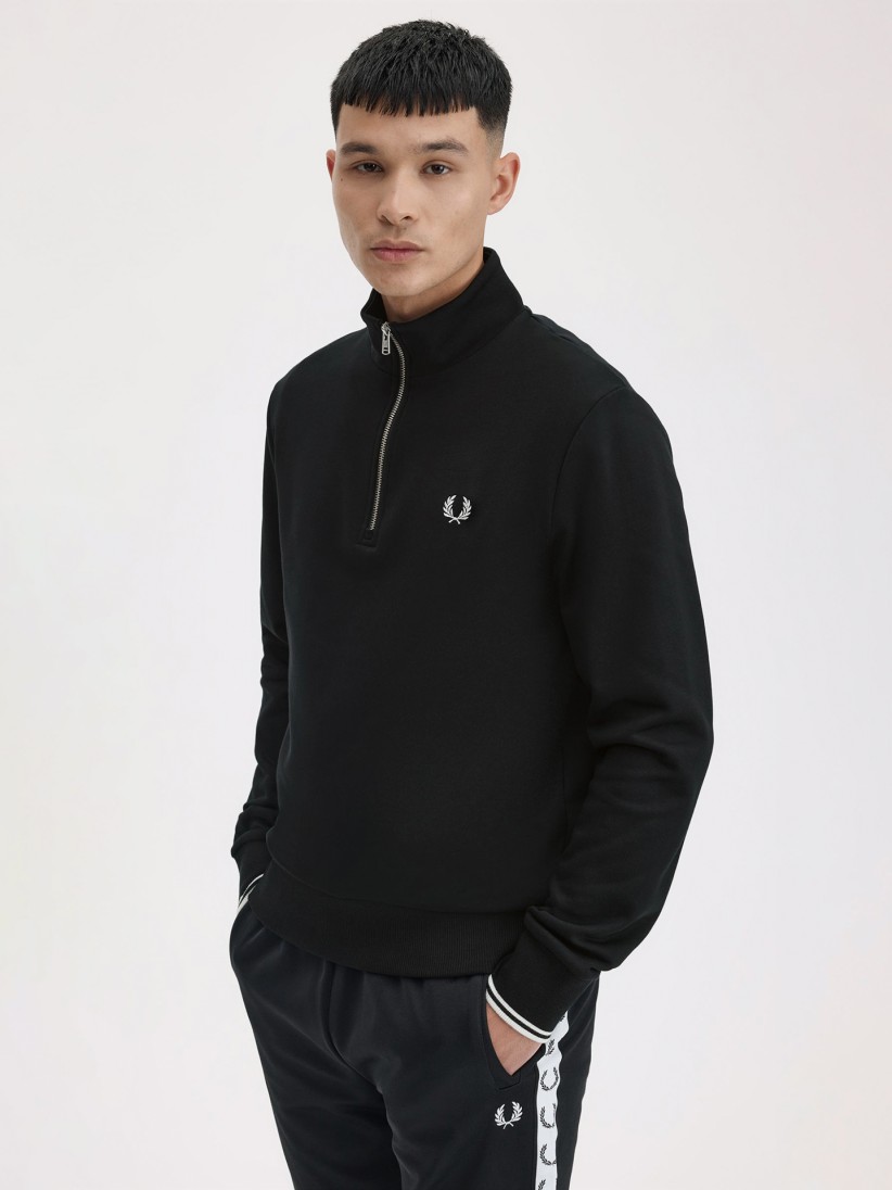 Sudadera con Cremallera Fred Perry Negra Sudadera con Cremallera Fred Perry Negra