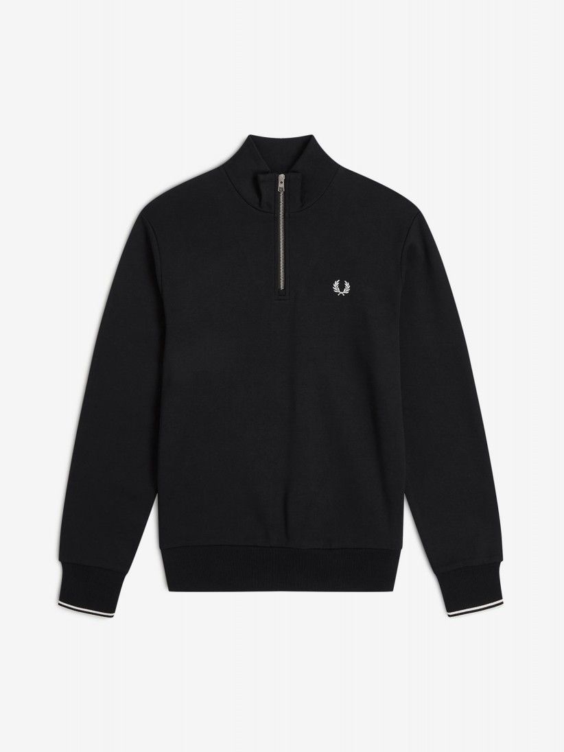 Sudadera con Cremallera Fred Perry Negra Sudadera con Cremallera Fred Perry Negra