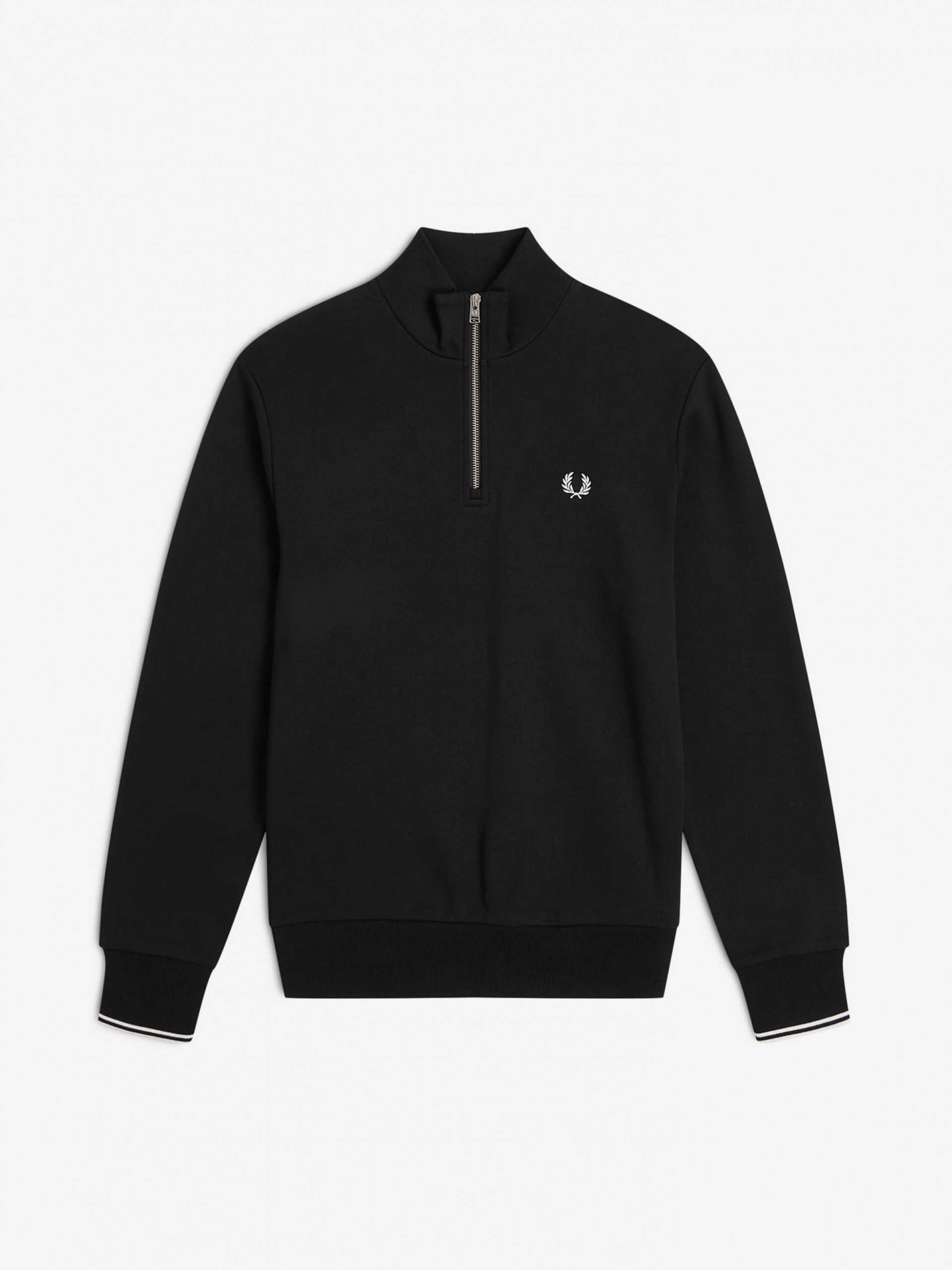 Camisola com Fecho Fred Perry Preta