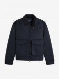 Casaco Fred Perry Nylon Caban Azul e Preto