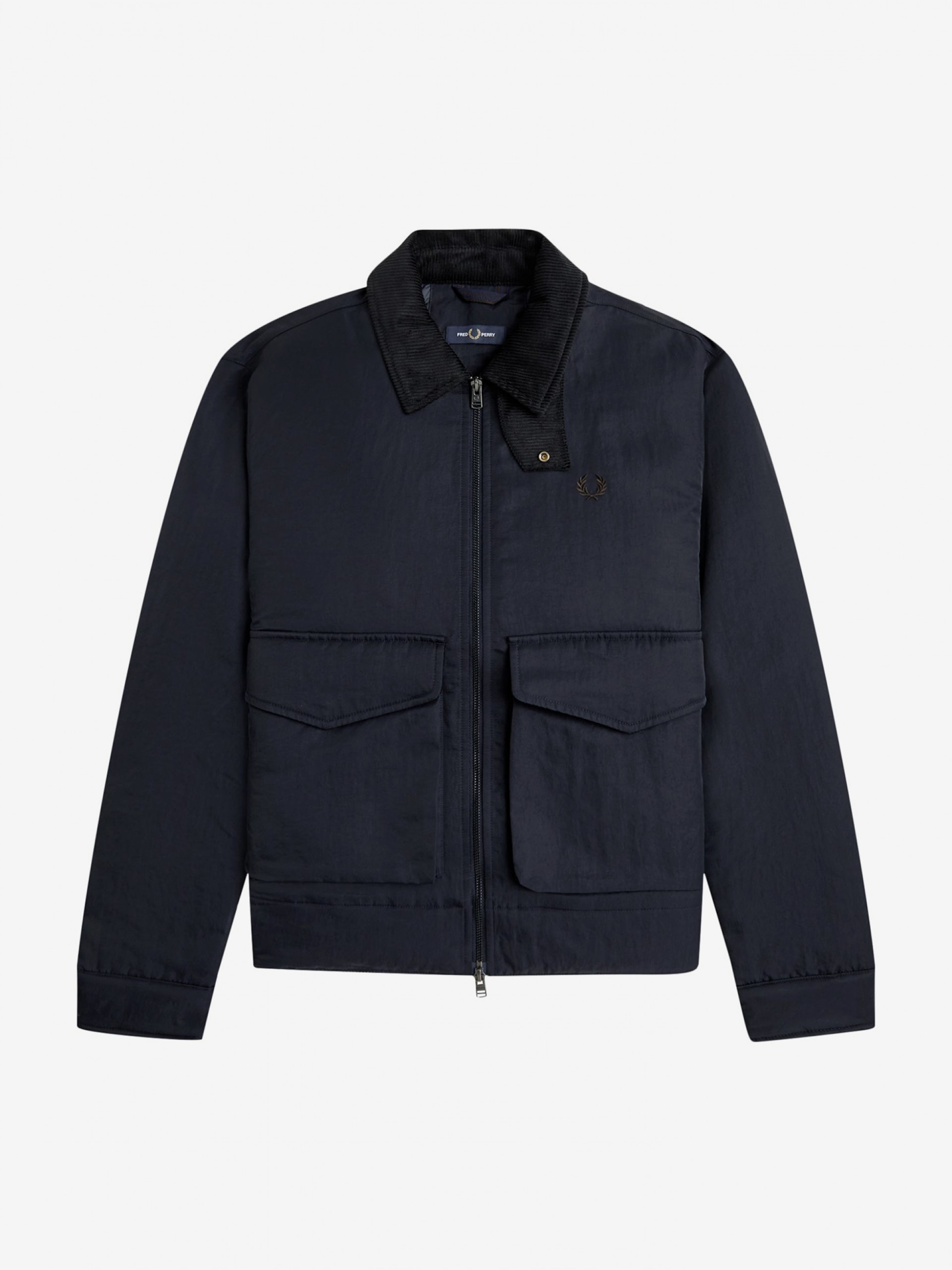 Fred Perry Nylon Caban Blue and Black Jacket