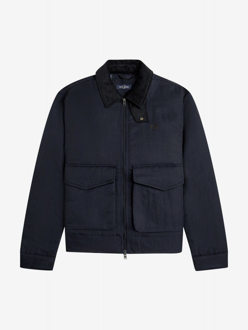 Casaco Fred Perry Nylon Caban Azul e Preto