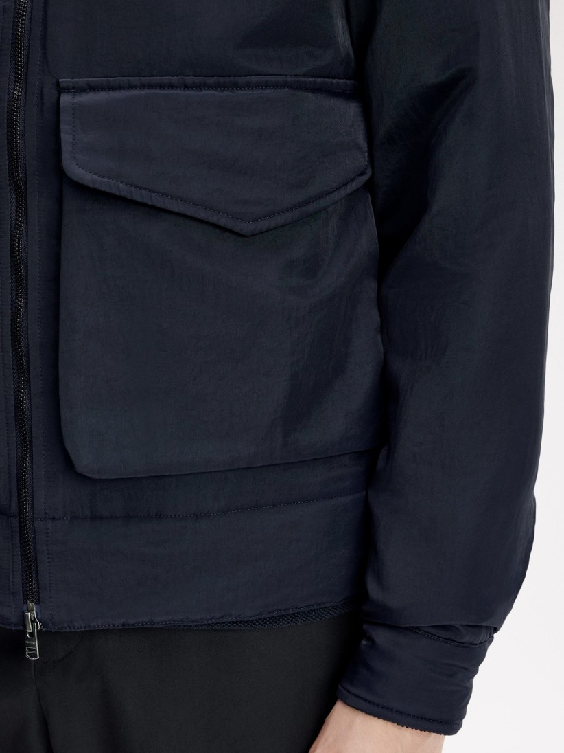 Casaco Fred Perry Nylon Caban Azul e Preto