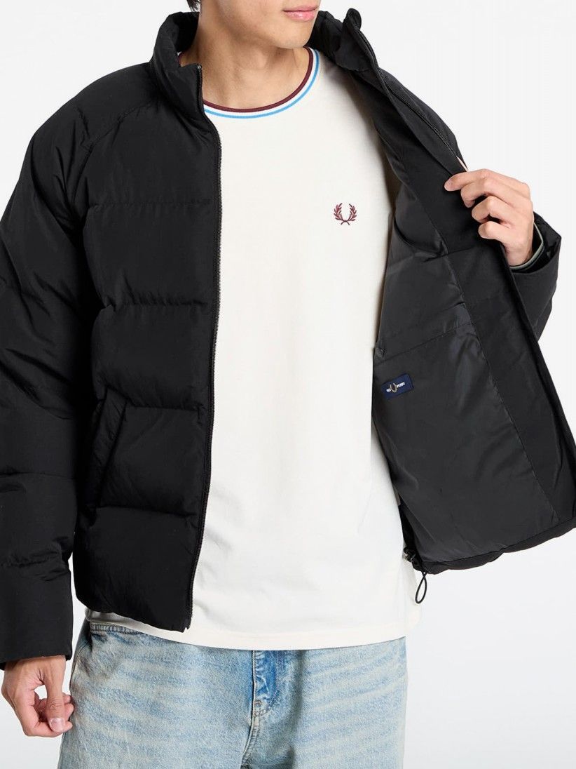 Casaco Fred Perry Raglan Sleeve Padded Preto