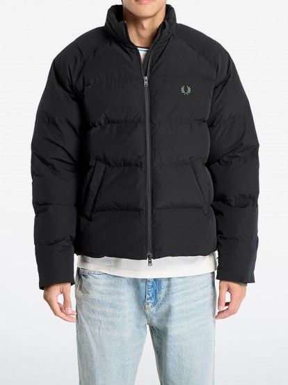 Casaco Fred Perry Raglan Sleeve Padded Preto
