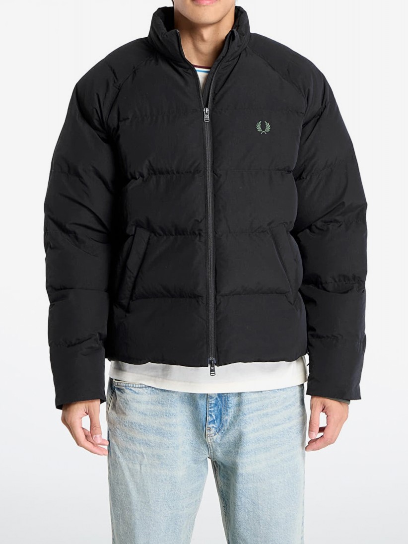 Casaco Fred Perry Raglan Sleeve Padded Preto