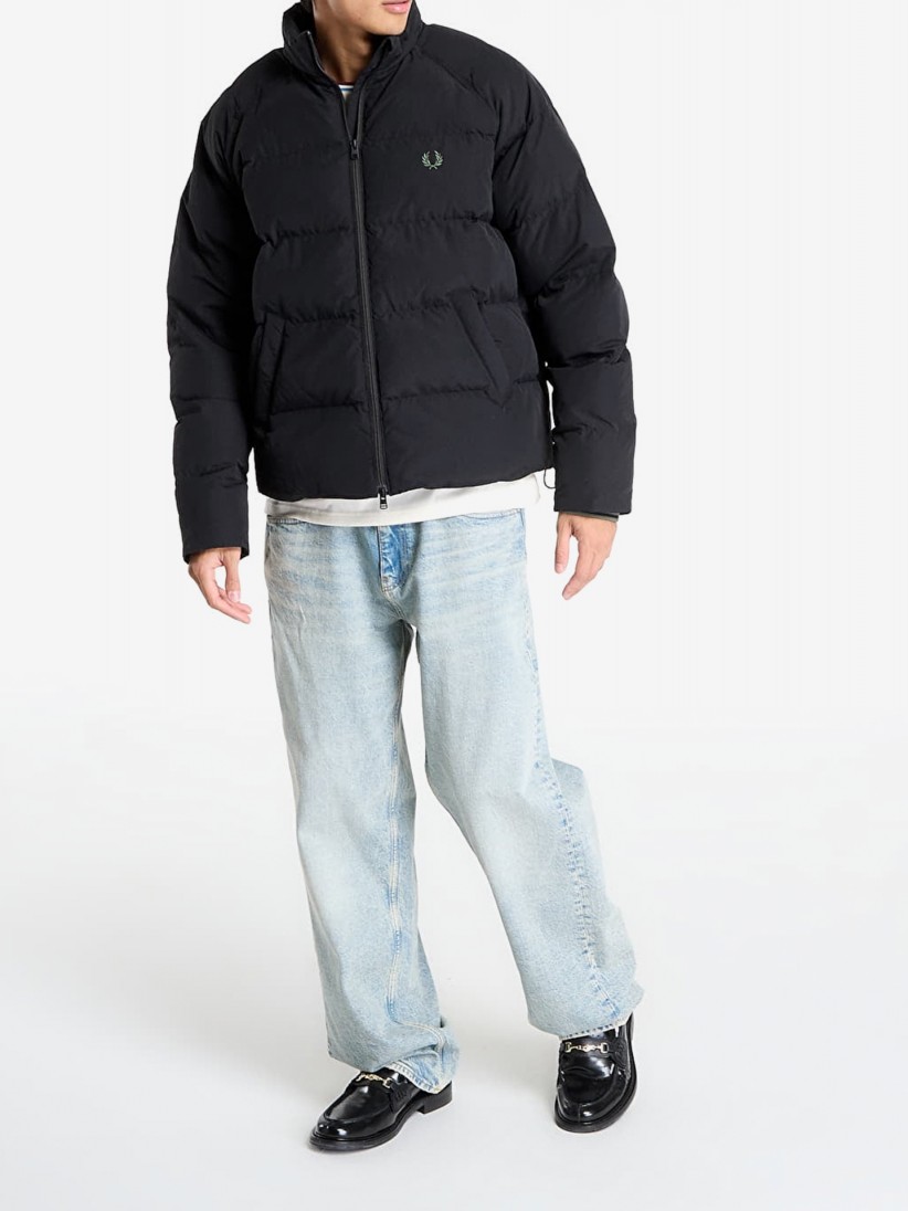 Casaco Fred Perry Raglan Sleeve Padded Preto