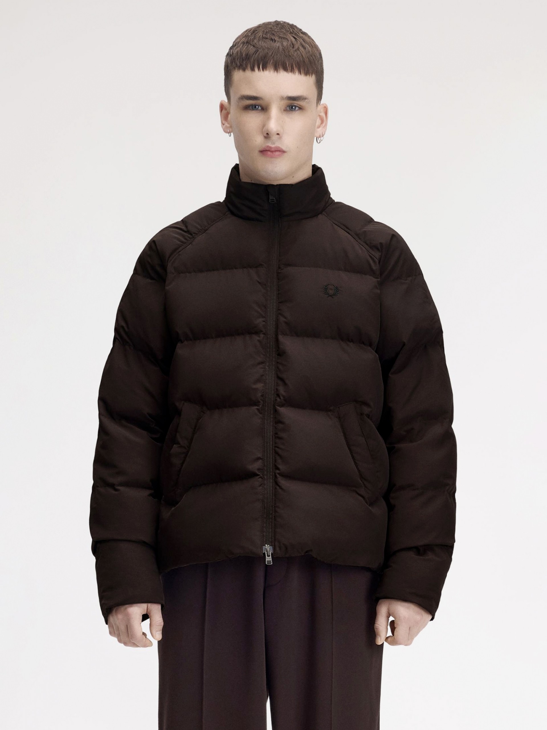 Chaqueta Fred Perry Raglan Sleeve Padded Marrón