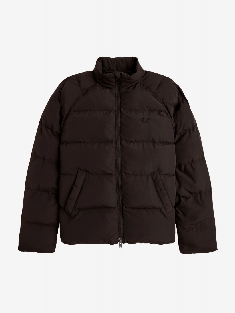 Casaco Fred Perry Raglan Sleeve Padded Castanho