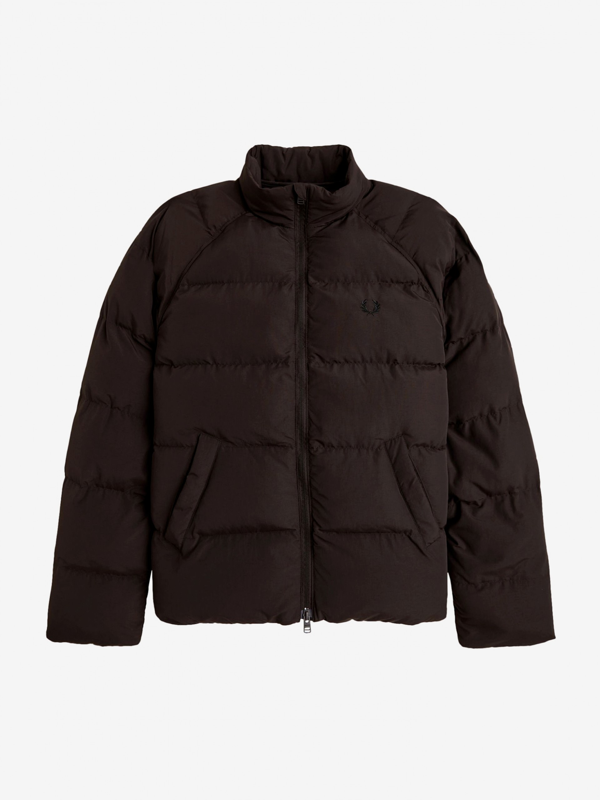 Fred Perry Raglan Sleeve Padded Brown Jacket
