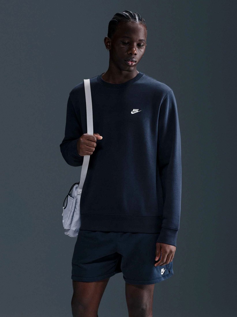 Sudadera Nike Club Azul Forro Polar Para Hombre Sudadera Nike Club Azul Forro Polar Para Hombre