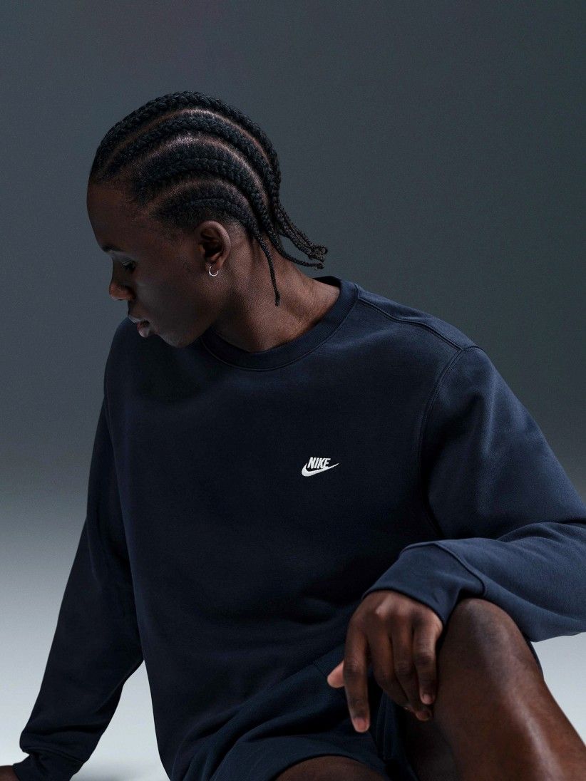 Sudadera Nike Club Azul Forro Polar Para Hombre Sudadera Nike Club Azul Forro Polar Para Hombre
