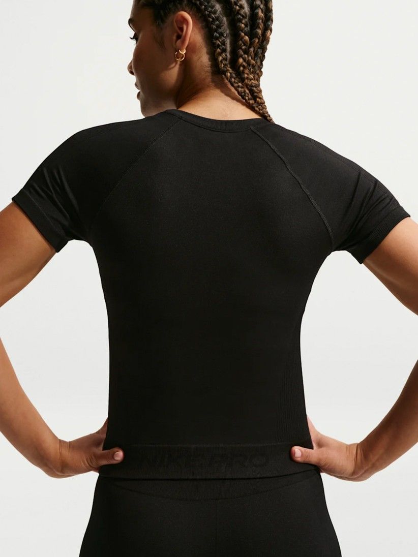 T-shirt de Treino Nike Pro Seamless Dri-FIT Preta Para Mulher