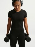 T-shirt de Treino Nike Pro Seamless Dri-FIT Preta Para Mulher