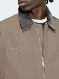 Casaco Adidas Bomber Premium Essentials Caqui e Cinzento