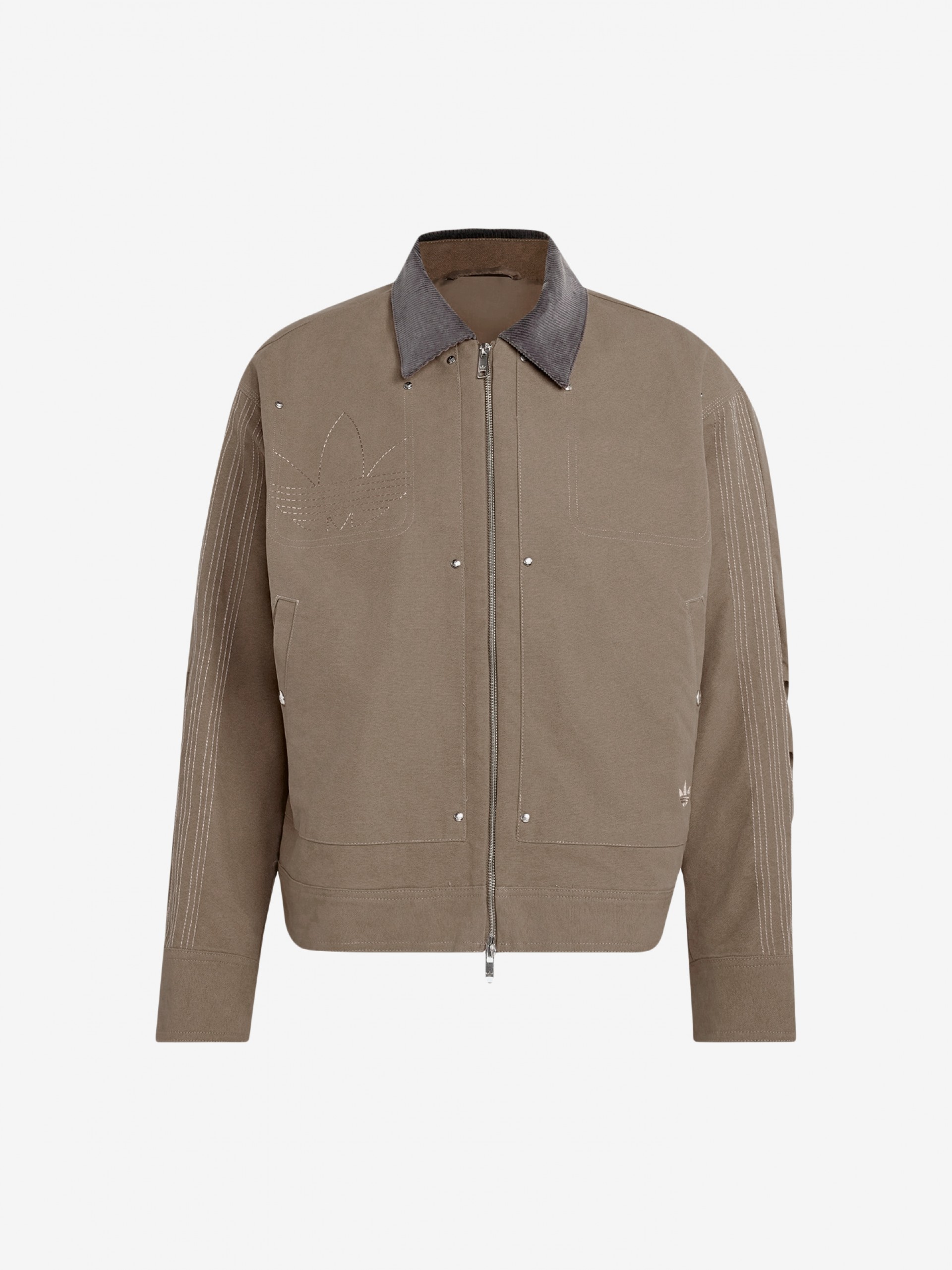 Adidas Bomber Premium Essentials Khaki and Grey Jacket