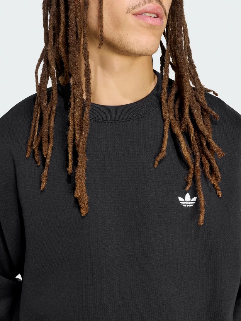Camisola Adidas Trefoil Essentials Loose Crew Preta