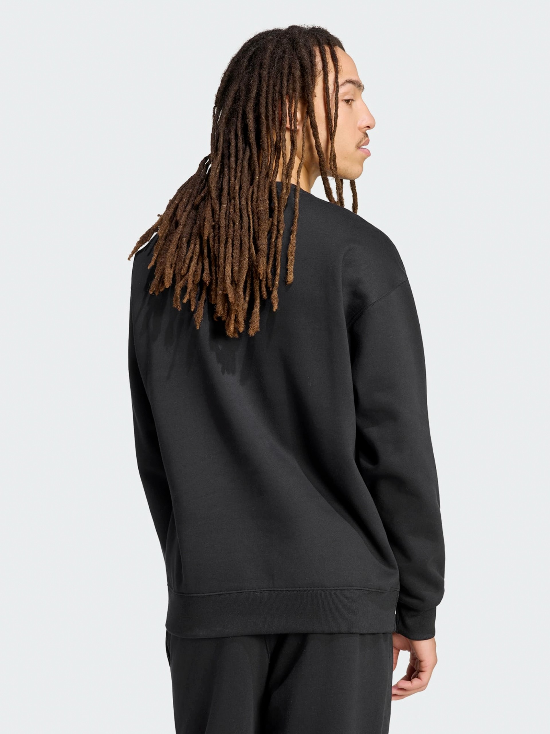 Sudadera Adidas Trefoil Essentials Loose Crew Negra