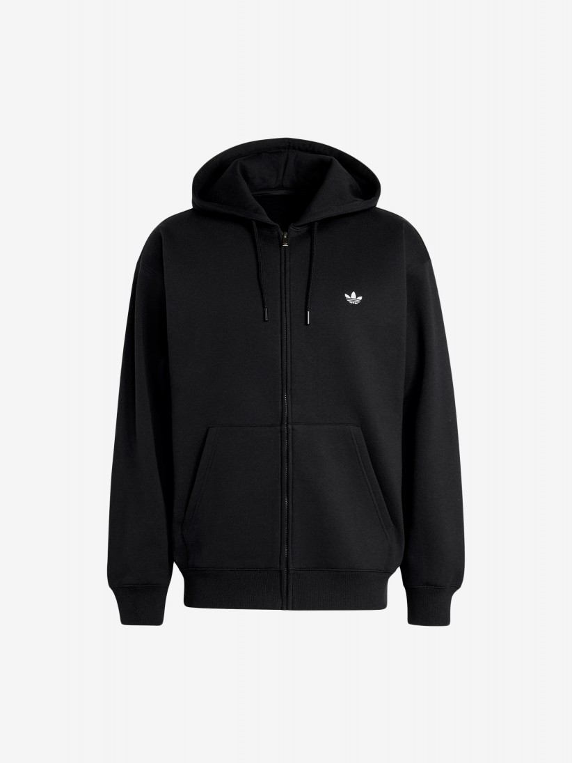 Casaco com Capuz Adidas Trefoil Essentials Loose Preto