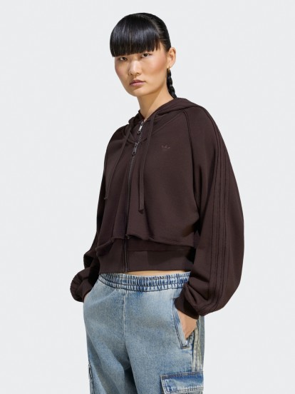 Adidas SST Double Front W Brown Hooded Jacket