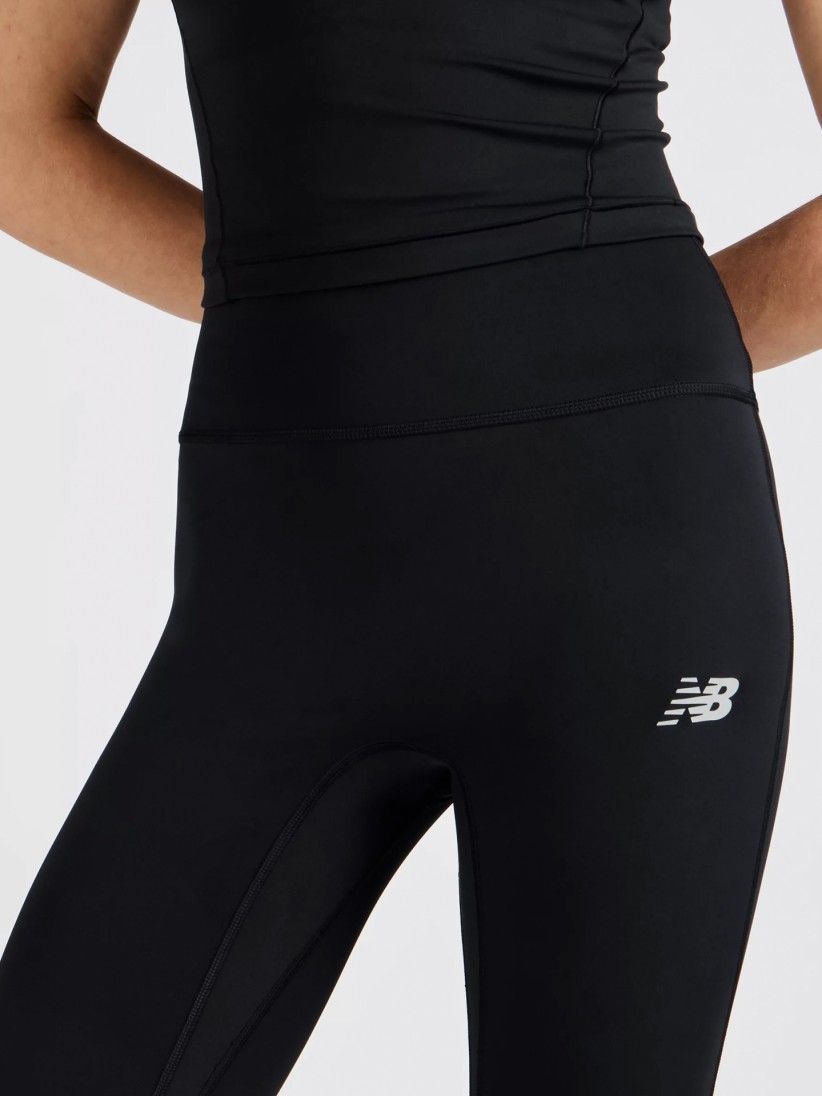 Leggings de Treino New Balance Essential High Rise 63.5cm Pretas