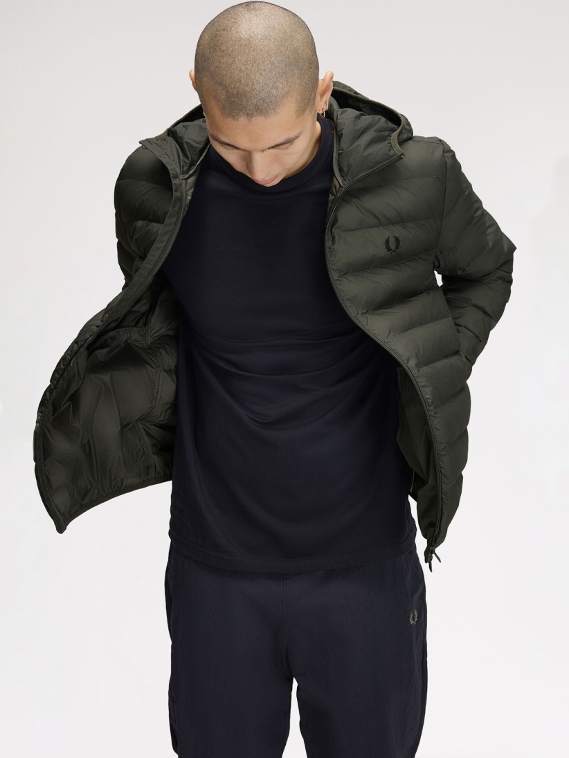 Casaco com Capuz Fred Perry Insulated Verde